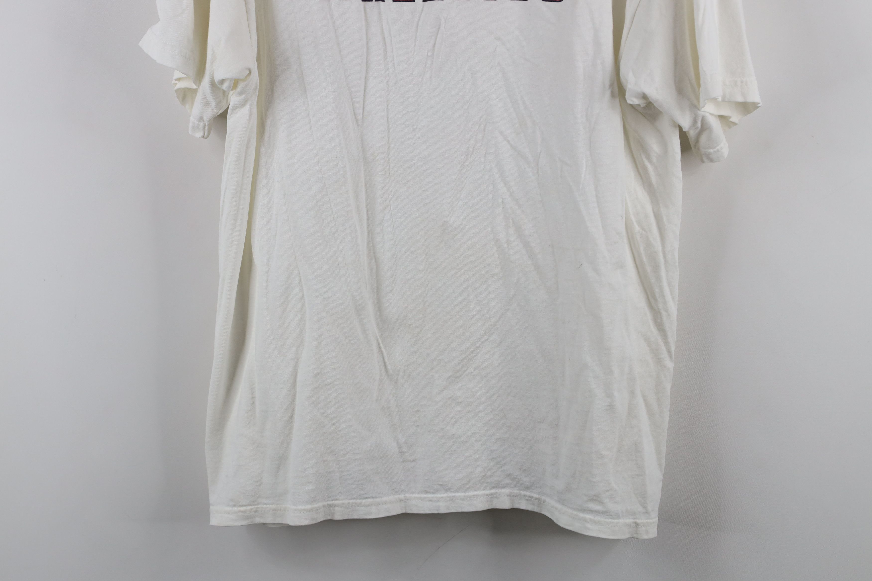 Nike × Vintage Vintage 90s Nike Spell Out Short Sleeve T-Shirt White Size US M / EU 48-50 / 2 - 3 Thumbnail