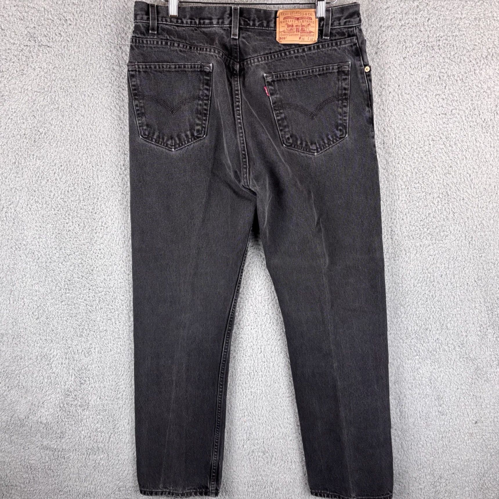 Levi's VINTAGE Levi's 505 Jeans Mens 36x32 Black Regular Fit Straight Denim USA 90s Mens Size US 36 / EU 52 - 7 Thumbnail