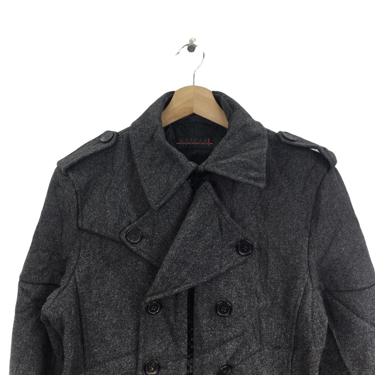 Morgan Homme Vtg 90’ MORGAN HOMME De Toi Grey Heavy Coat Jacket Size S / US 4 / IT 40 - 2 Thumbnail