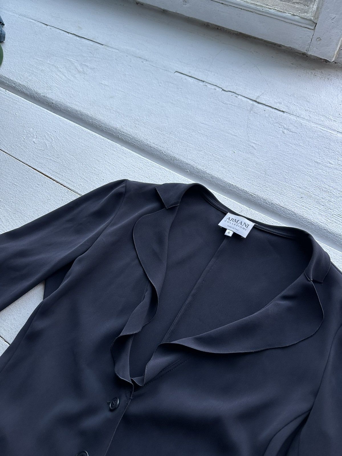 Armani 🚨AVANT GARDE ARMANI 90s RARE longsleeve BLOUSES Y2K LUXURY Size M / US 6-8 / IT 42-44 - 2 Thumbnail