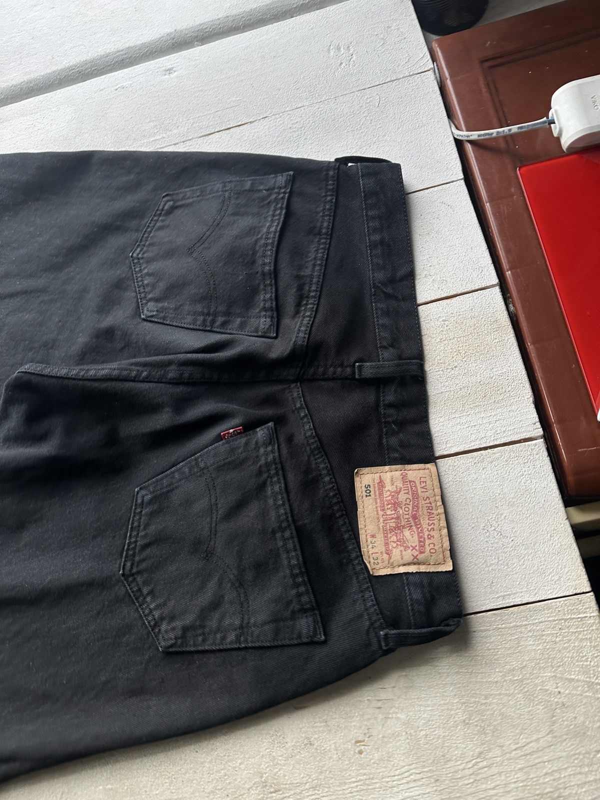 Levi's 1997 🚨VNTG Levis Jeans 501 LEGEND y2k BLACK DENIM Size US 34 / EU 50 - 7 Thumbnail