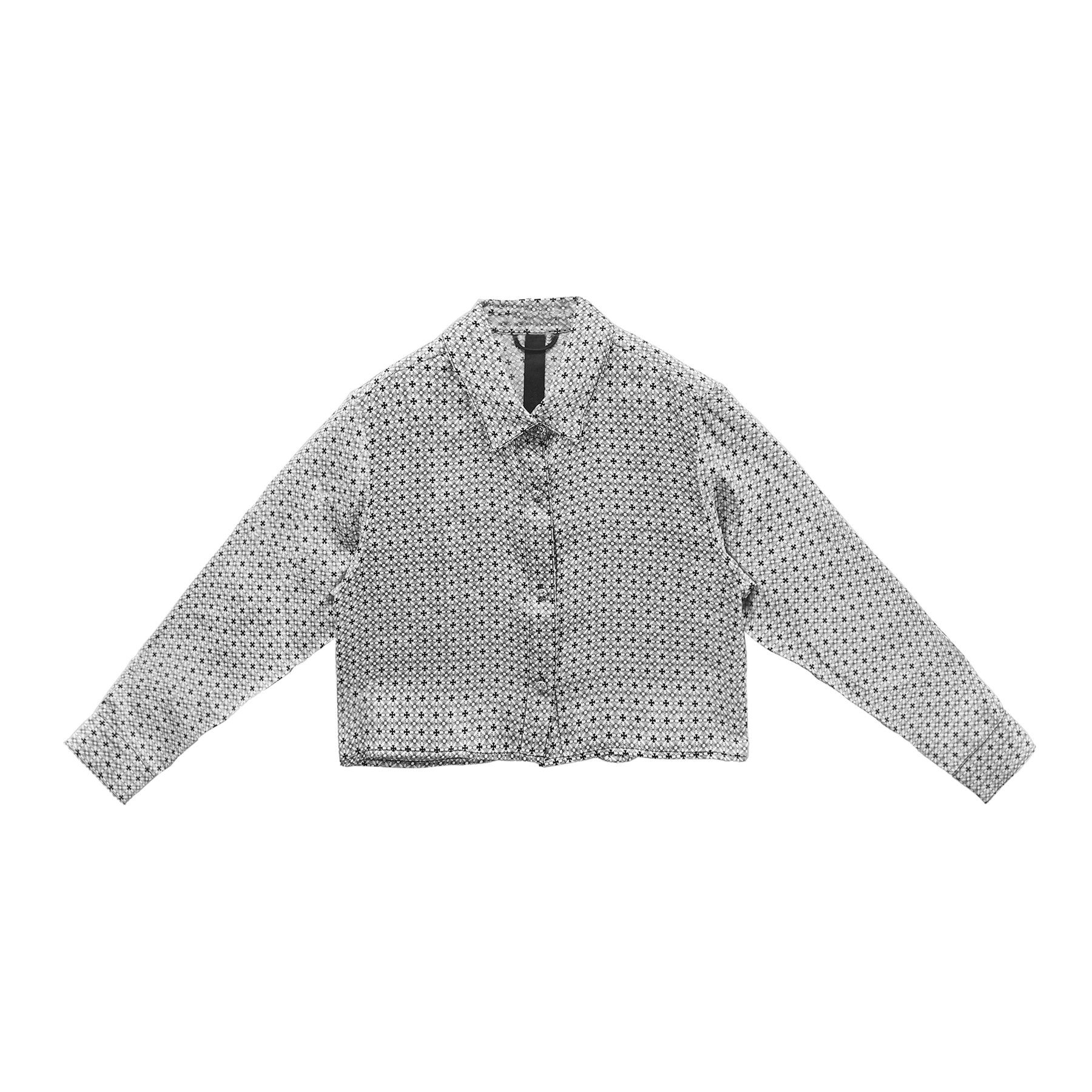 Chrome Hearts Chrome Hearts Tonal Monogram Silk Cropped Shirt Size S / US 4 / IT 40 - 1 Thumbnail