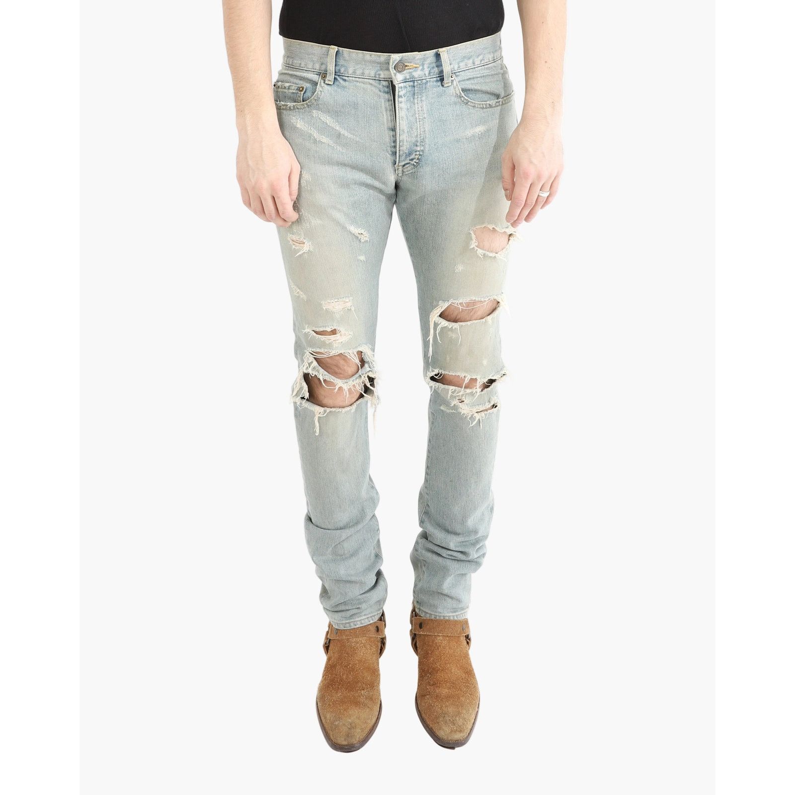 FW14 Skinny Crash Jeans in Dirty Washed Denim D02