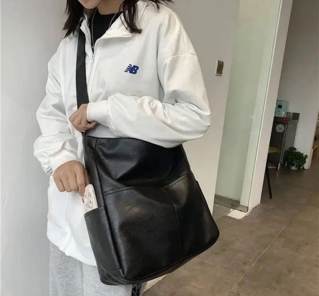 Leather PU Leather Crossbody Bag Black Candy Size ONE SIZE - 3 Thumbnail