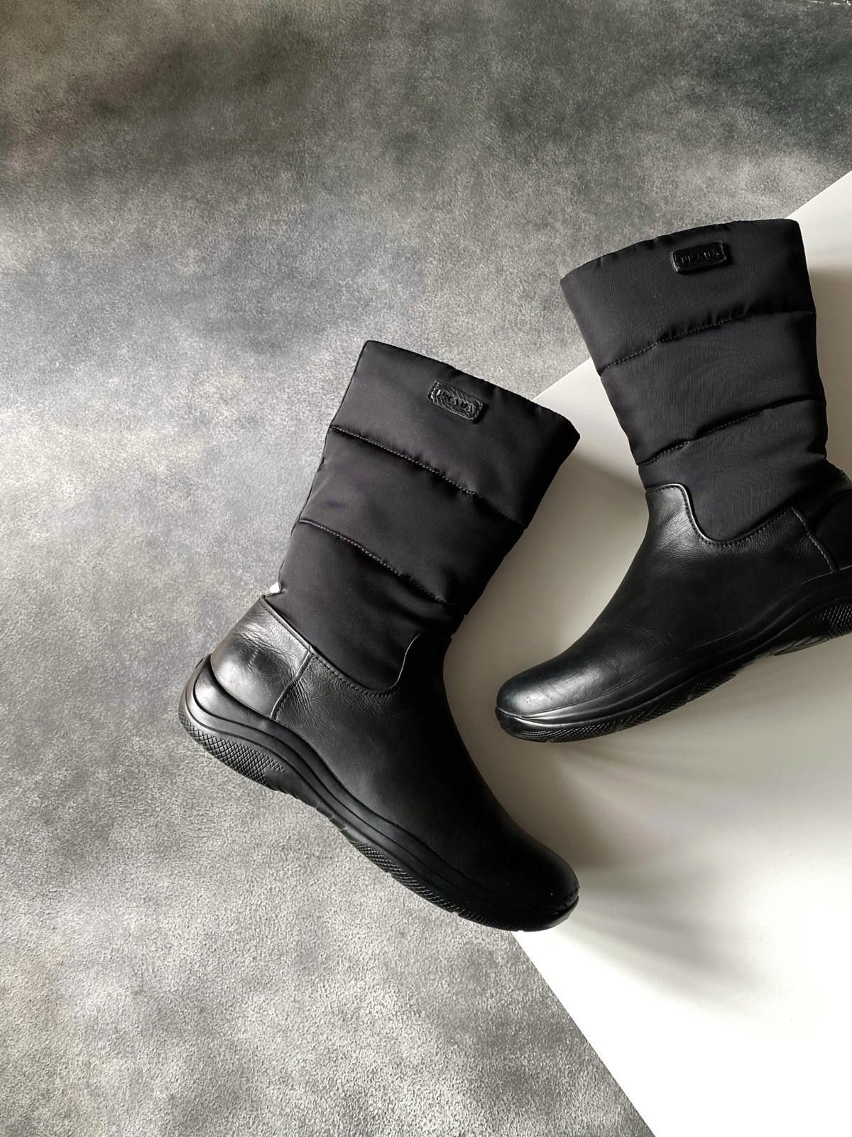 Prada 2000`s Prada Puffer / Leather Winter Boots Vintage Women US6 Size US 6.5 / IT 36.5 - 3 Thumbnail