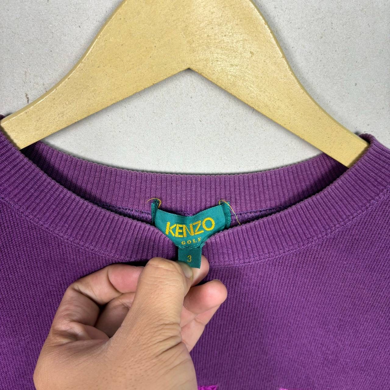Kenzo Vintage KENZO GOLF Purple Embroidered Big Logo Sweatshirt M Size US M / EU 48-50 / 2 - 5 Thumbnail