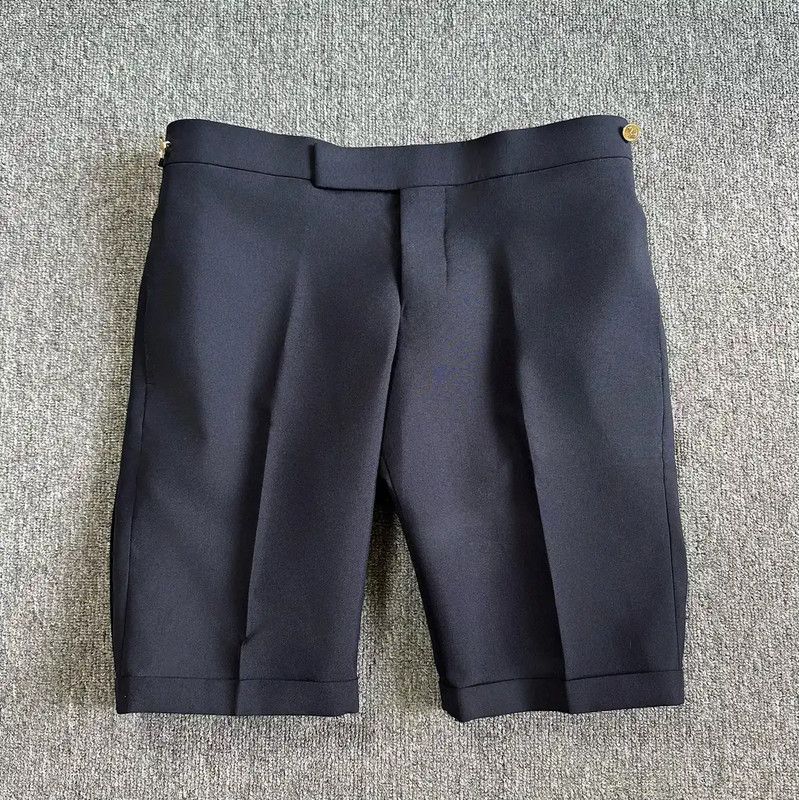 Thom Browne Thom Browne Navy Wool Printed Men's Shorts 0089 Size US 32 / EU 48 - 1 Thumbnail