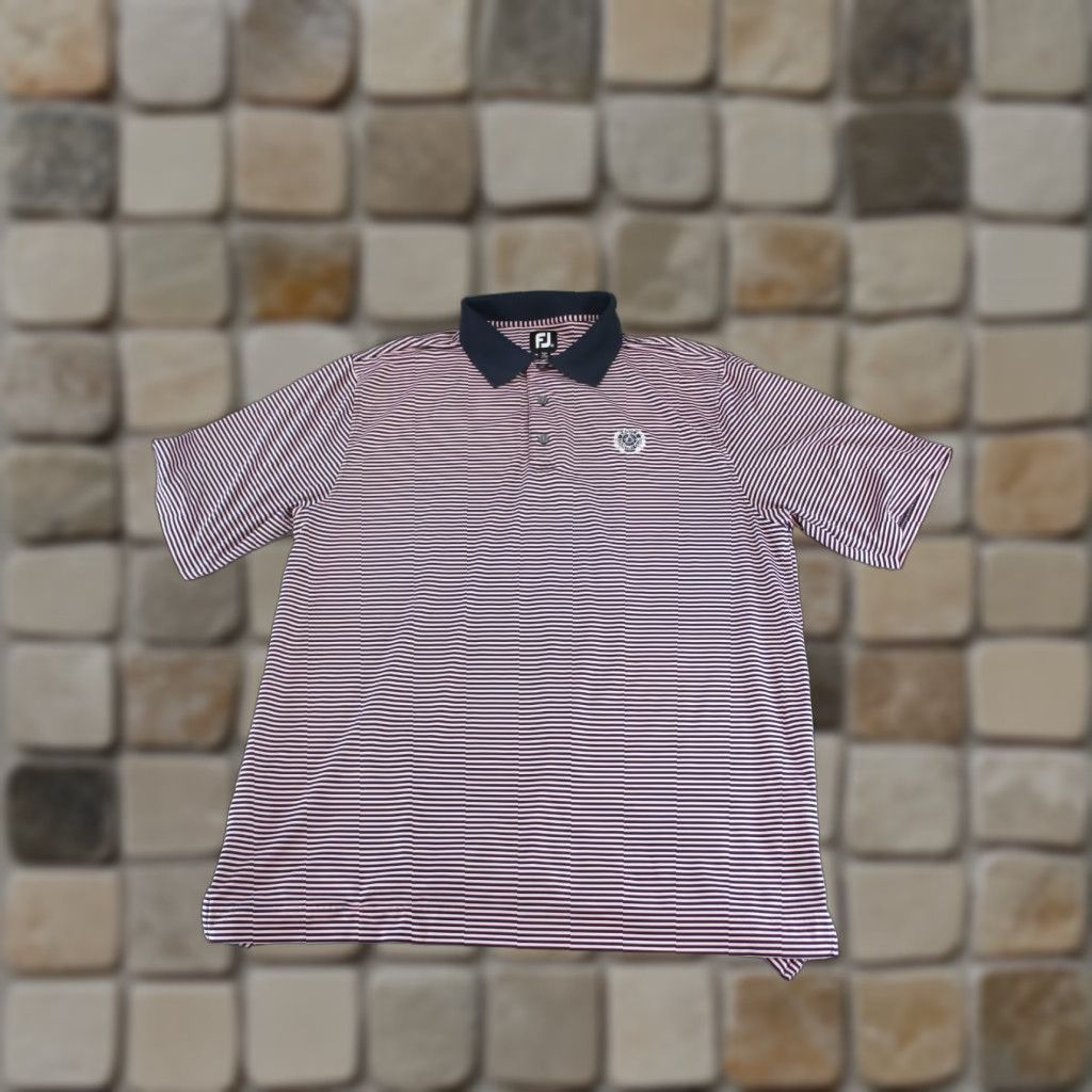 Vintage VINTAGE Foot Joy Polo Shirt Mens XL Striped Blue Golf Logo Shirt Adult XL Blue 90s Event FootJoy Mens Polo Size US XL / EU 56 / 4 - 1 Thumbnail