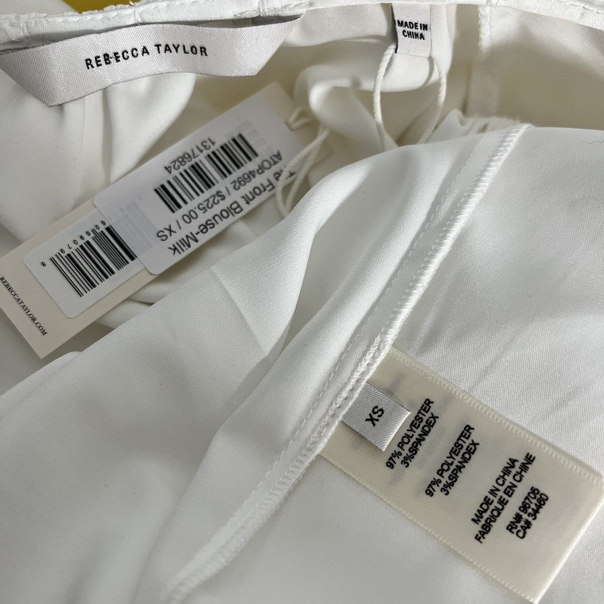 Rebecca Taylor NWT Rebecca Taylor Tie Front Blouse Top Milk White Long Size XS / US 0-2 / IT 36-38 - 11 Thumbnail