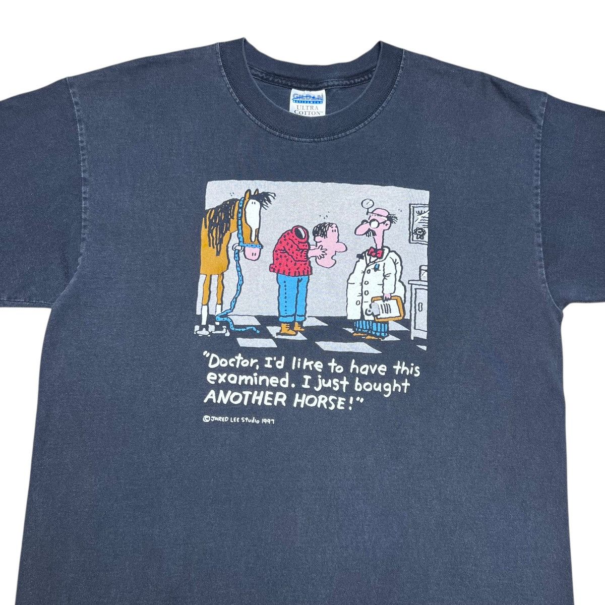 Other Vintage 1990s Jared Lee I Bought Another Horse Comic T-Shirt Size US L / EU 52-54 / 3 - 4 Thumbnail