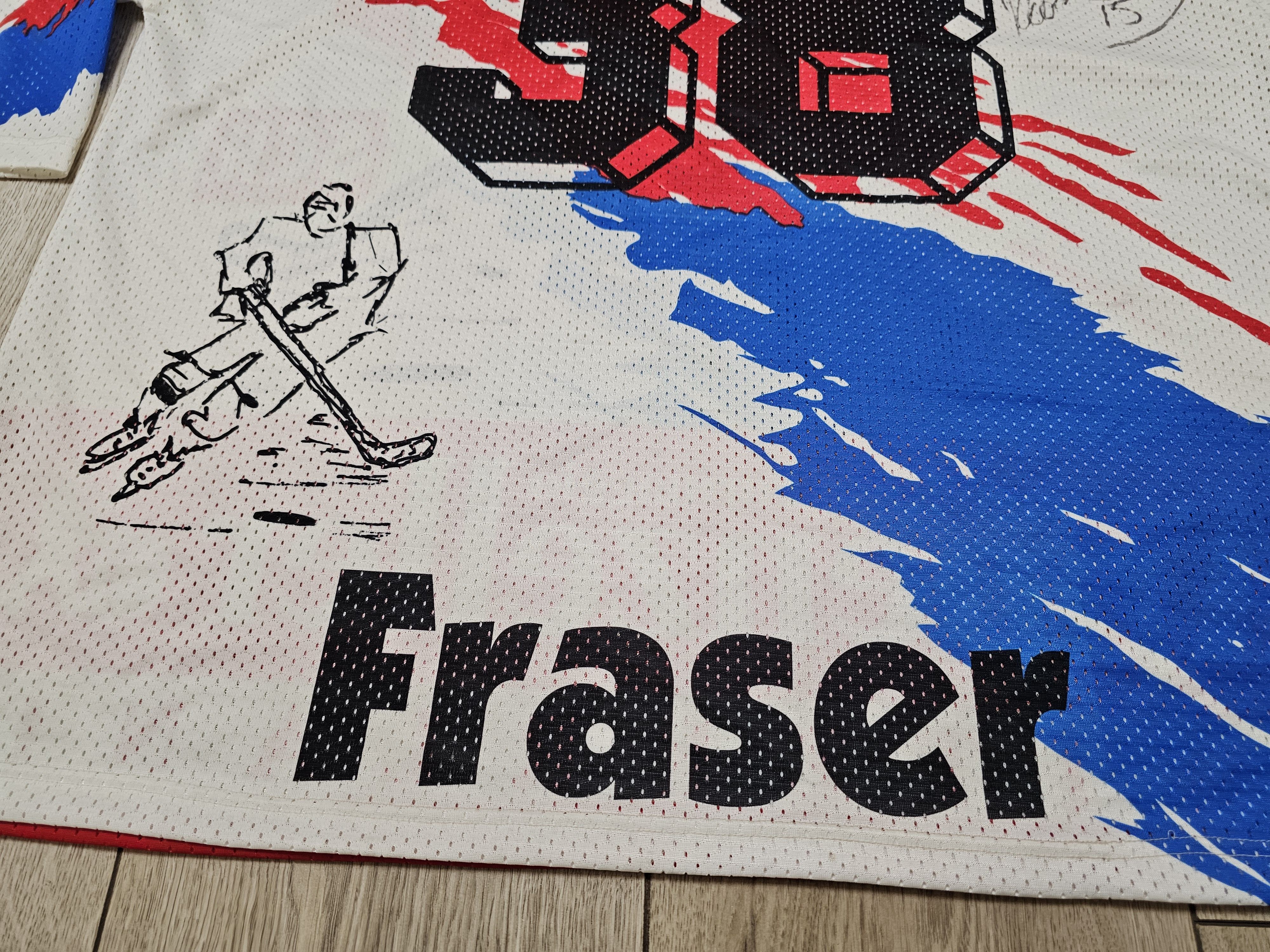 Vintage SC HERISAU 1997 HOCKEY JERSEY SIGNED BINET SWITZERLAND Size US L / EU 52-54 / 3 - 6 Thumbnail