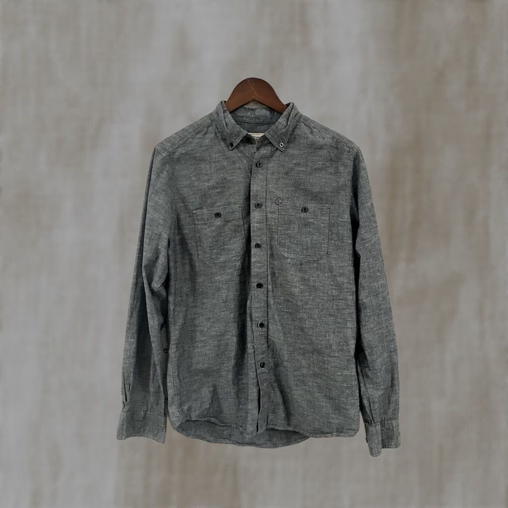 Ecko Unltd. Ecko Unltd. Shirt Men S Long Sleeve Gray Cotton Button-Up Solid Casual Color Gray Size US S / EU 44-46 / 1 - 1 Thumbnail