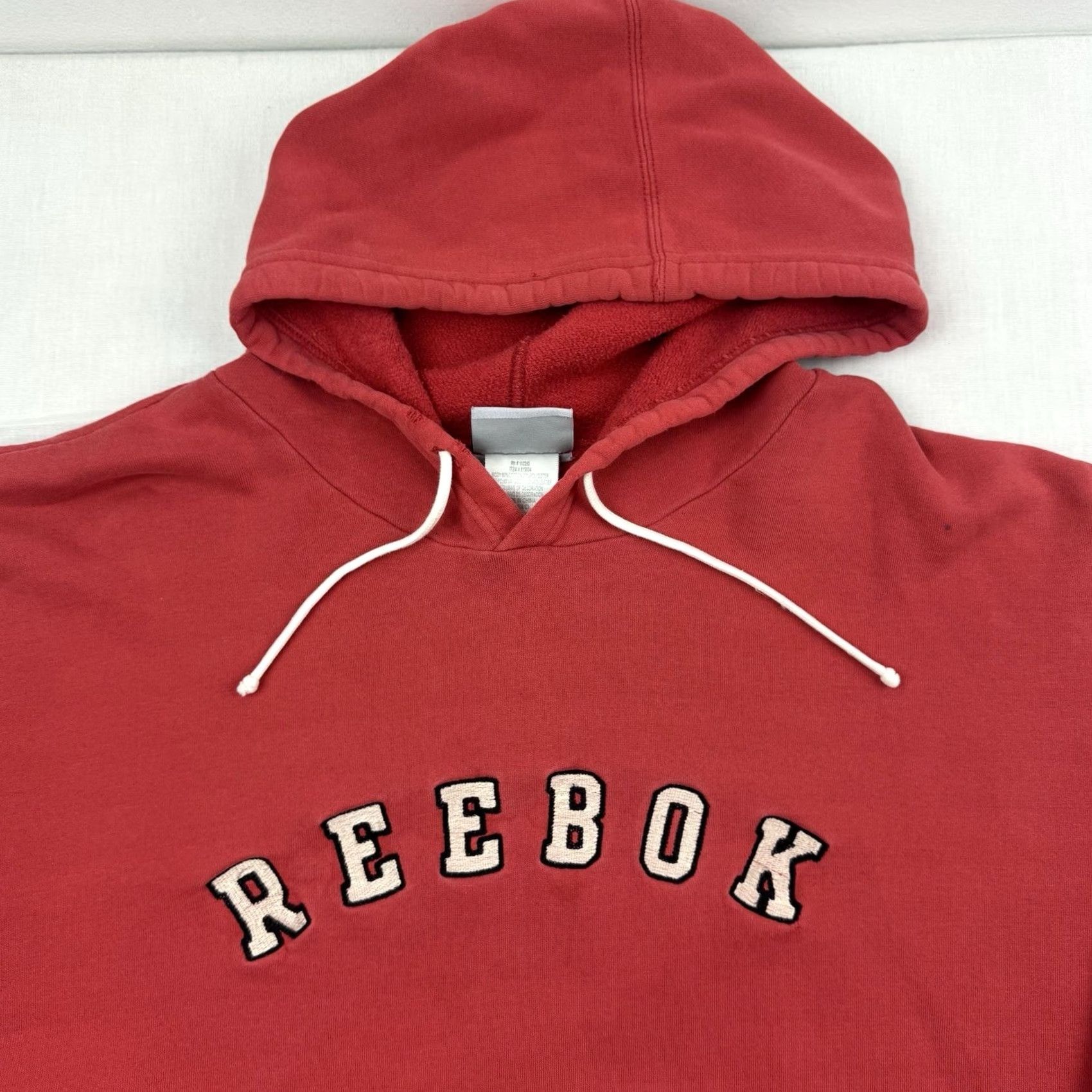Reebok VINTAGE Reebok Hoodie Mens 2XL Red Embroidered 90s Y2K Hipster Swestshirt Pullover Size US XXL / EU 58 / 5 - 3 Thumbnail