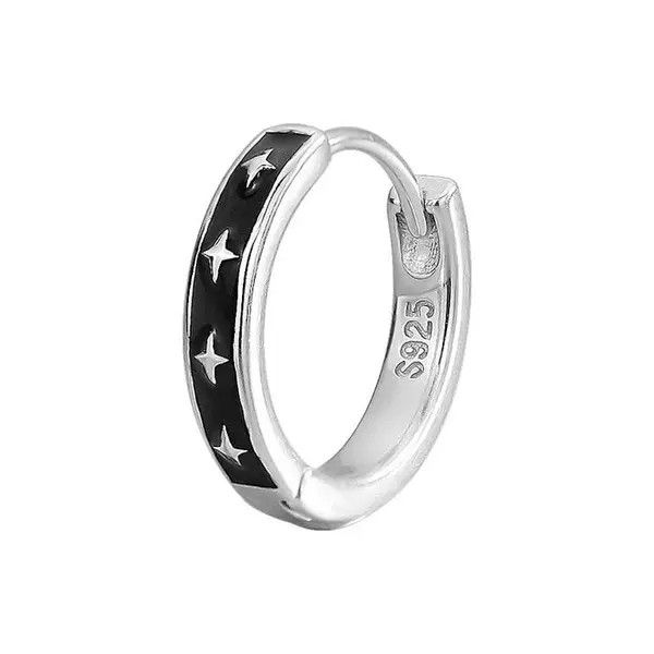 Other 925 Silver Plated Small Silver Hoop Earrings for Men Women Size ONE SIZE - 3 Thumbnail