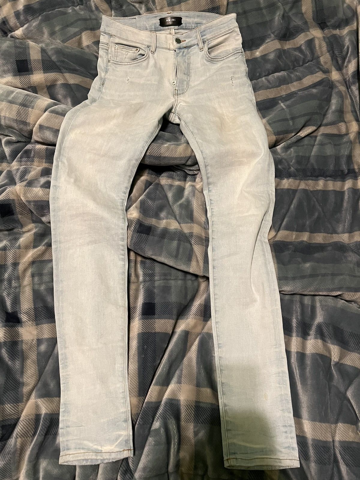 Amiri Amiri light wash indigo stack jeans size 31 skinny Size US 31 - 1 Thumbnail