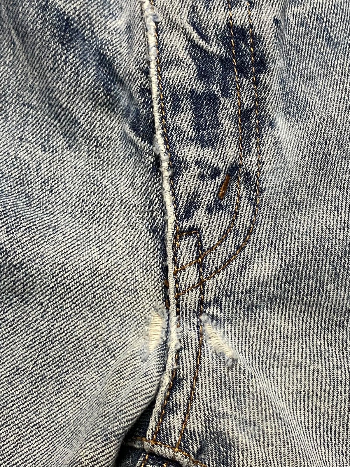 Japanese Brand Vintage Japanese Brands Grey & Blue Distressed Enough Baggy Size US 32 / EU 48 - 15 Thumbnail