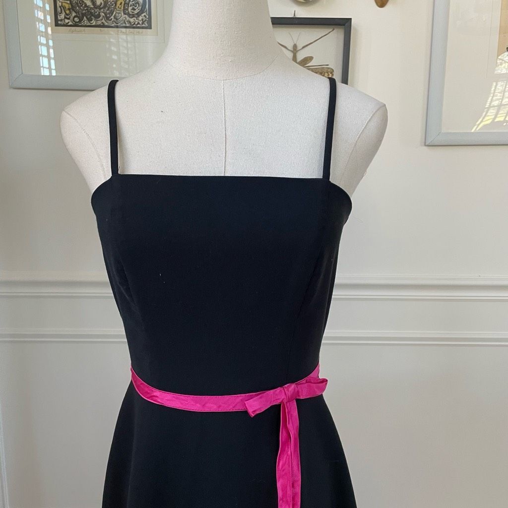 Vintage Vintage 90s Byer Too! Black Fuchsia Cocktail Dress 0 2 XS Size XS / US 0-2 / IT 36-38 - 2 Thumbnail