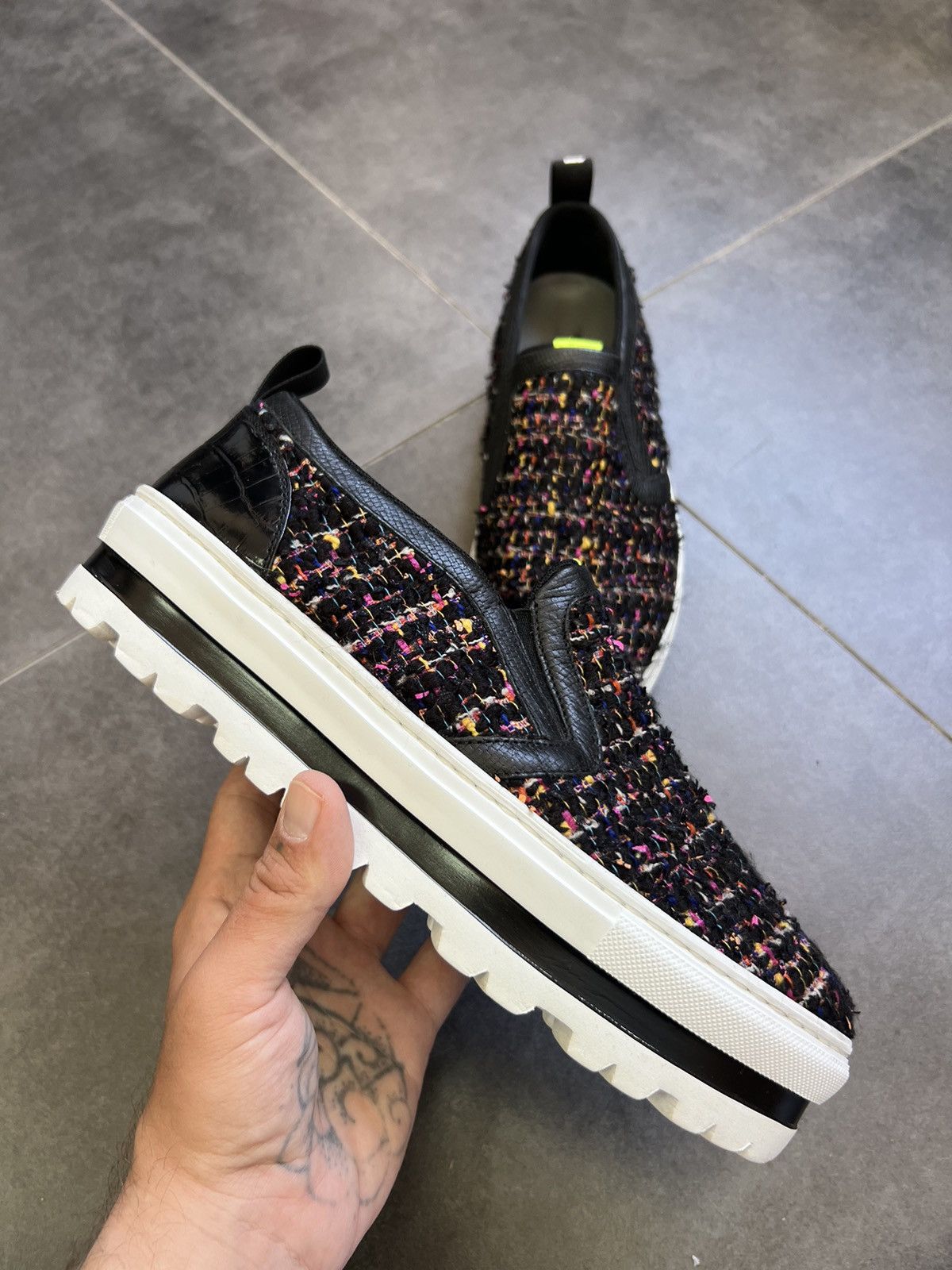 MSGM Chanel tweed style MSGM platform slip on Espadrilles Size US 8 / EU 41 - 8 Thumbnail