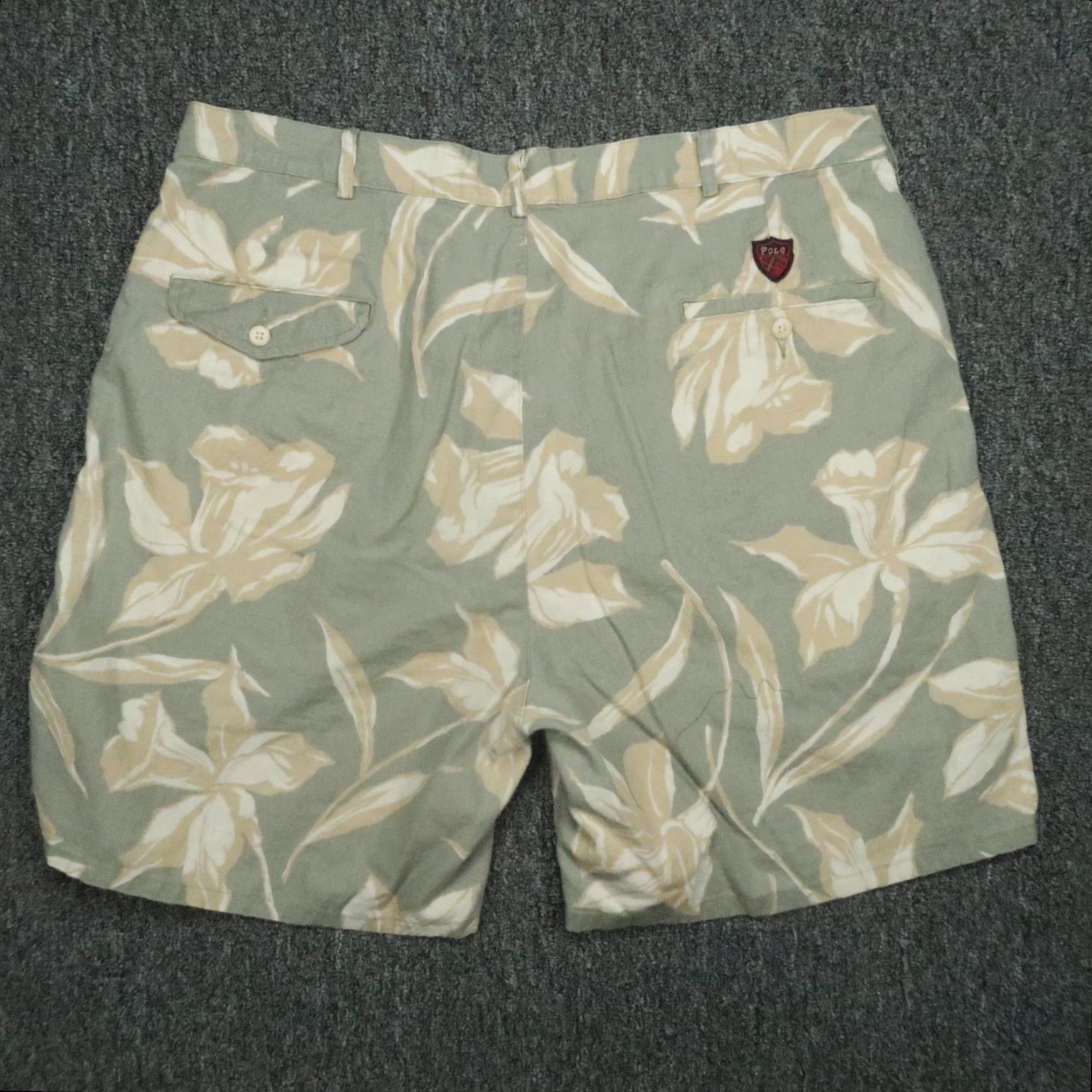 Polo Ralph Lauren VINTAGE Polo Ralph Lauren Chino Shorts Mens 36 Green Floral Casual Golf USA Size US M / EU 48-50 / 2 - 4 Thumbnail