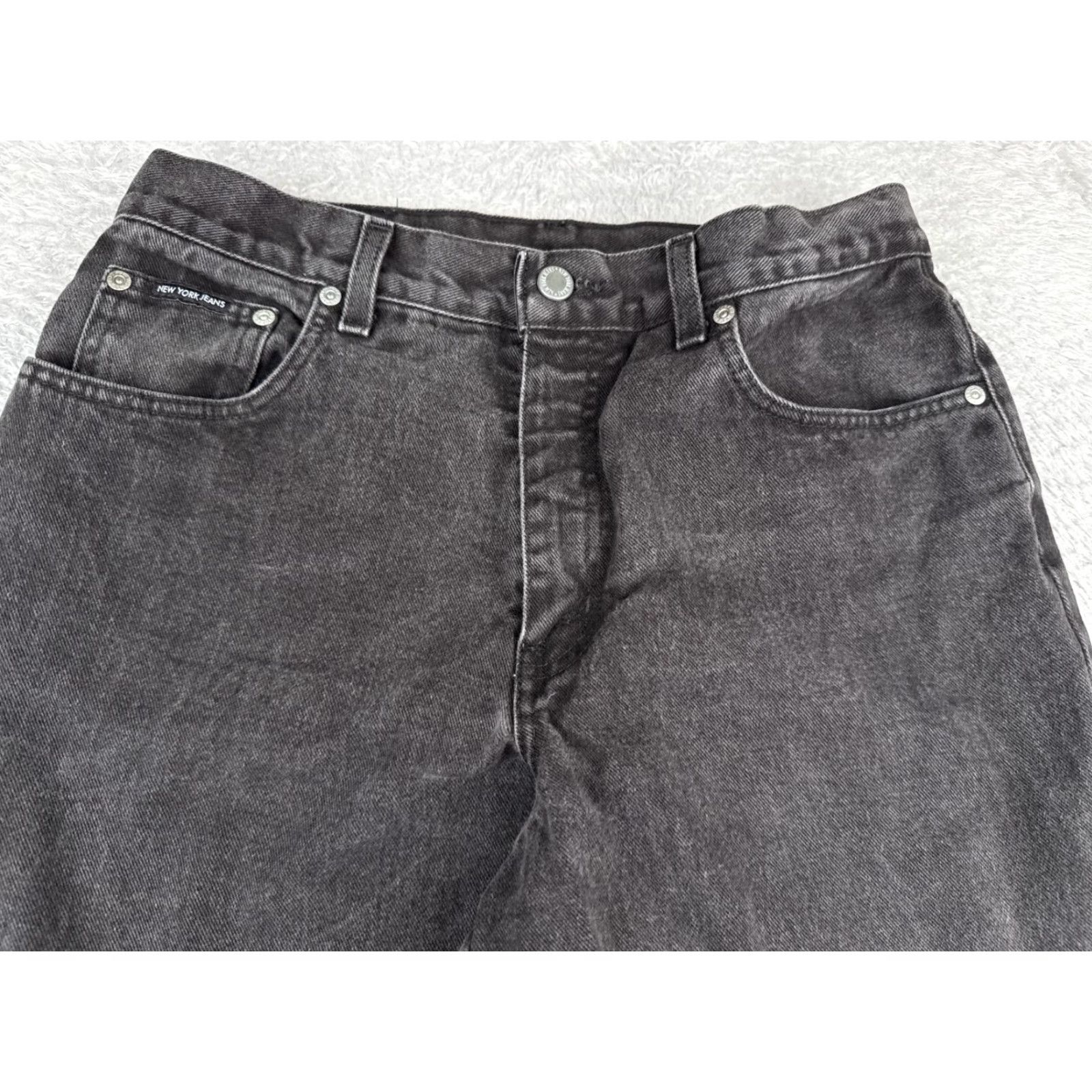 Sea New York New York Jeans Women's Bootcut Jeans 12 Black High Rise 100% Cotton Stretch Made in Canada Size 34" / US 12 / IT 48 - 4 Thumbnail