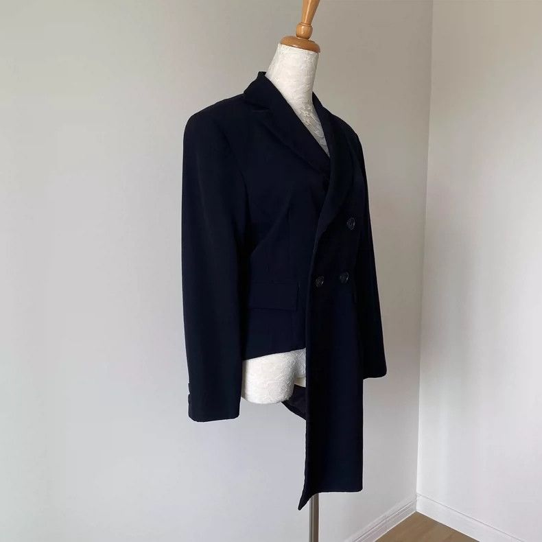 Yohji Yamamoto yohji yamamoto Mainline Black Single Side Open Angle Doveta Size US S / EU 44-46 / 1 - 3 Thumbnail