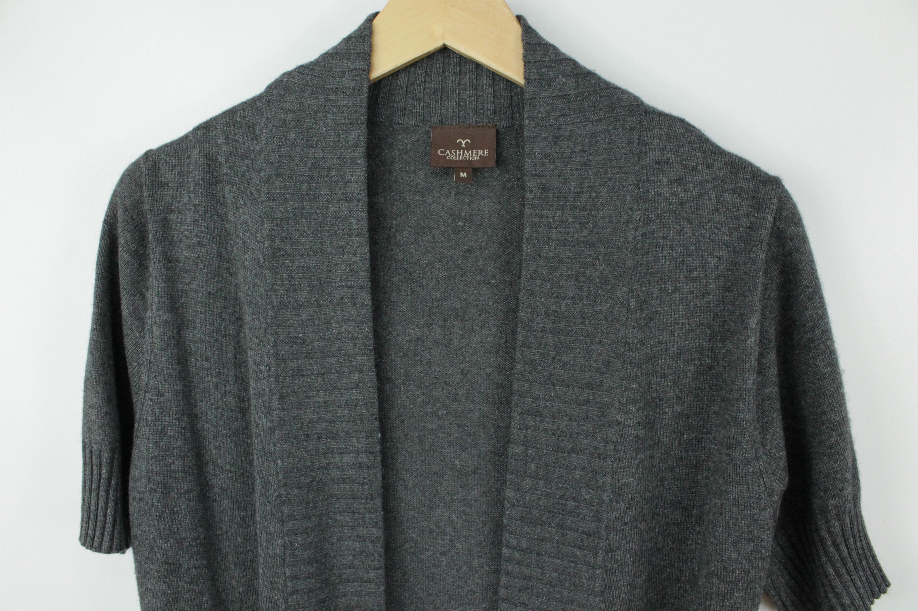 Other Cashmere Collection Long Cashmere Silk Gray Cardigan Size M / US 6-8 / IT 42-44 - 2 Thumbnail