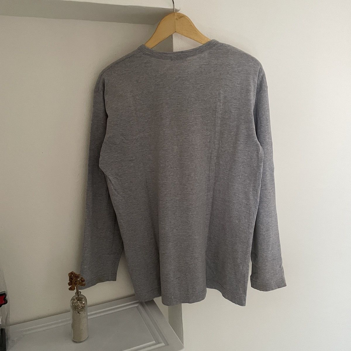 Comme des Garcons Homme Vintage 80's CDG Homme Rei Kawakubo Half button L/s T-shirt Size US M / EU 48-50 / 2 - 3 Thumbnail