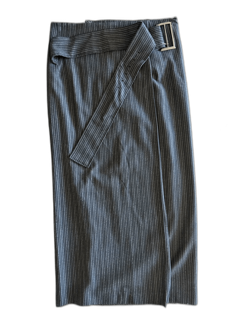 Y's Yohji Yamamoto Wool Striped Skirt