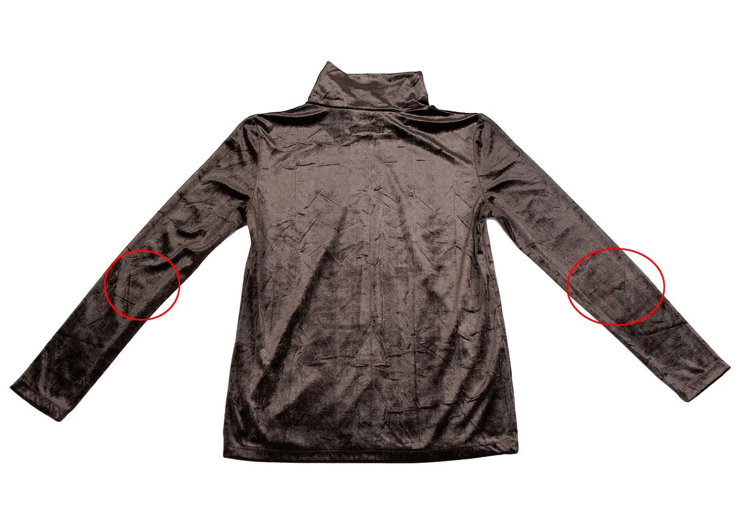Jean Paul Gaultier Glossy Velvet High Neck Top in Dark Brown, Size 48 Size US M / EU 48-50 / 2 - 8 Thumbnail