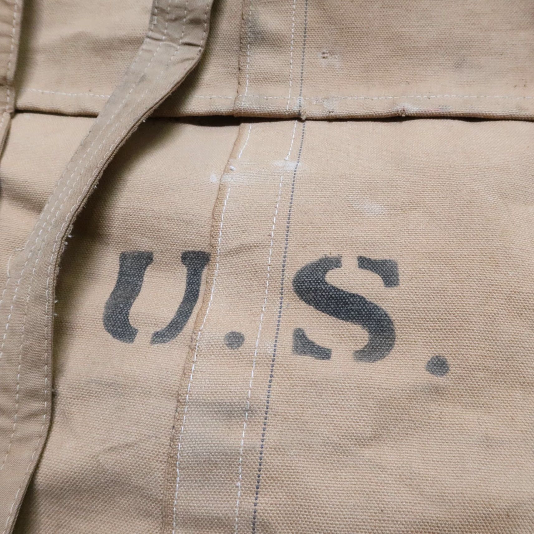 Vintage Vintage US Army Deployment Bag 1918 Canvas Duffle Brown Size ONE SIZE - 3 Thumbnail