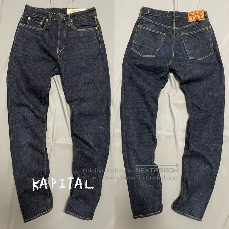 Kapital Slim-fit INDIGO blue-dyed jeans