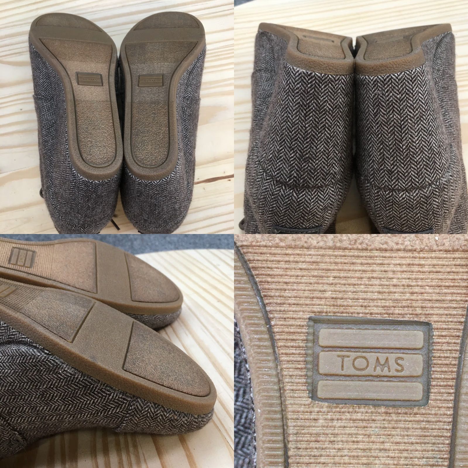 Toms TOMS Boots Womens 9.5 Herringbone Print Desert Ankle Bootie Brown Fabric Wedge Size US 10 / IT 40 - 8 Thumbnail