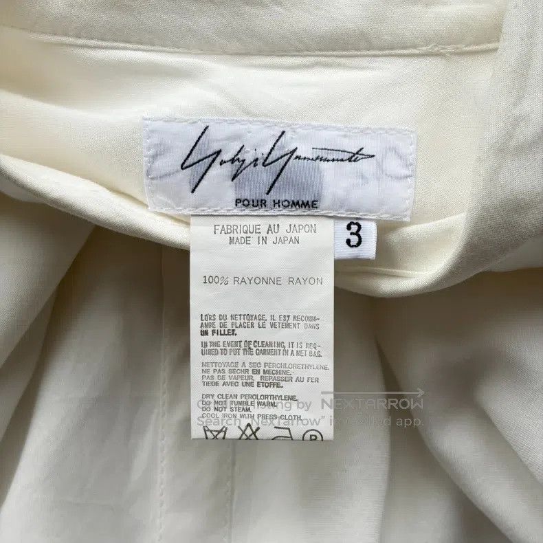 Yohji Yamamoto Yohji Yamamoto 03aw Curved Cut Rayon White Shirt Size US L / EU 52-54 / 3 - 7 Thumbnail