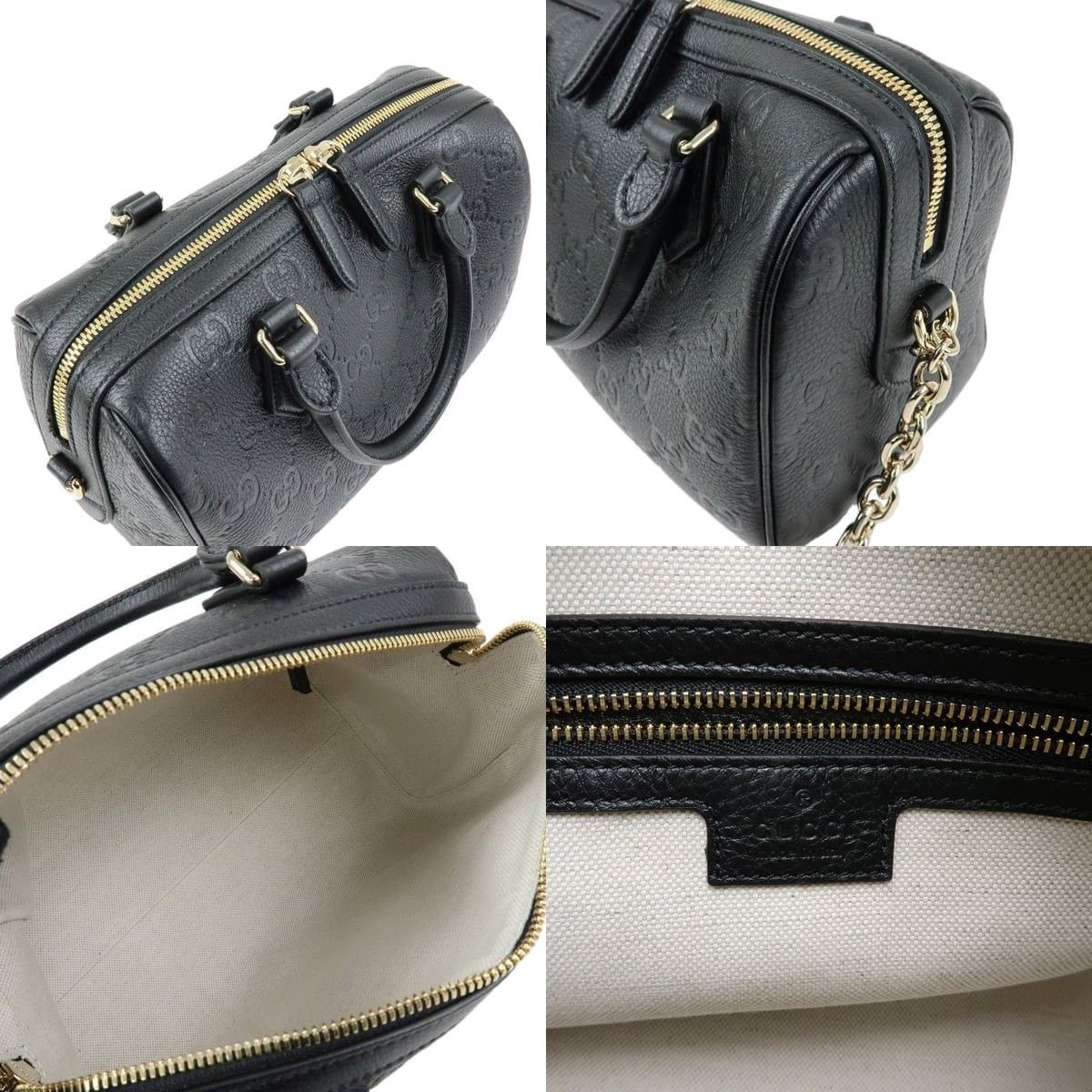 Gucci Gucci Guccissima Leather Shoulder Bag Black Size ONE SIZE - 4 Thumbnail