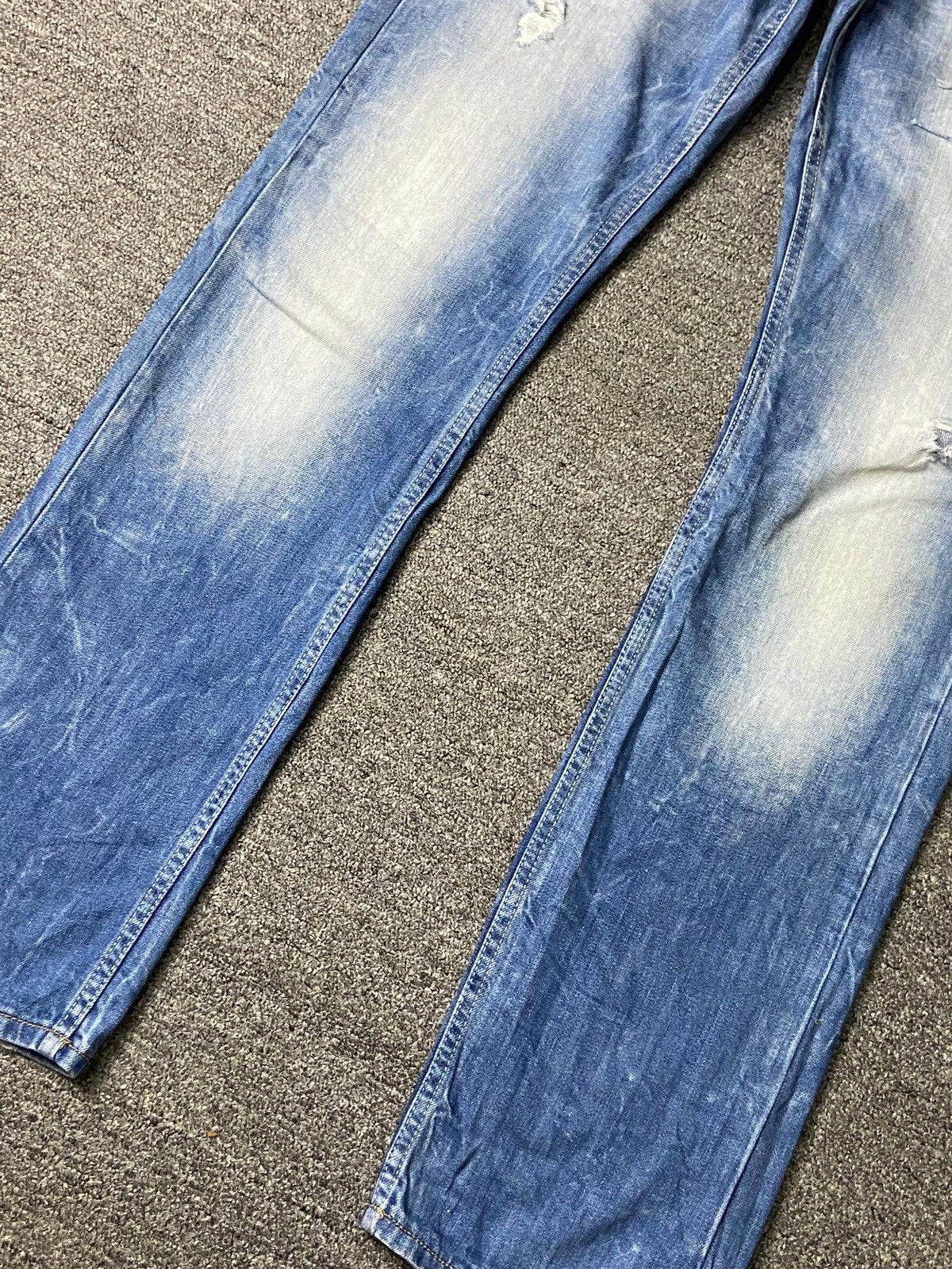 Designer × Vintage × Zara ZARA JEANS 1975 Distressed Ripped Denim (131) Size US 32 / EU 48 - 11 Thumbnail
