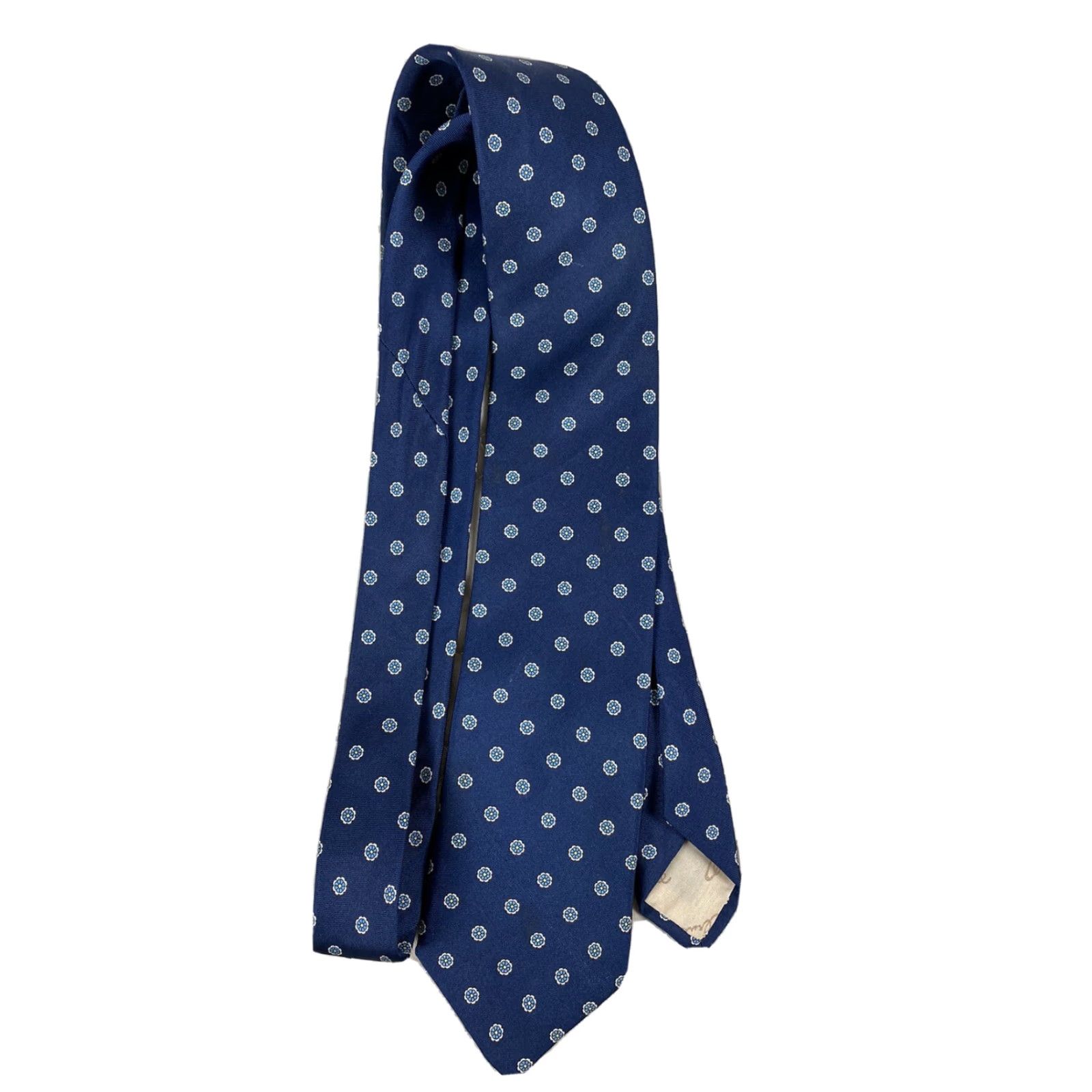 Vintage VINTAGE Cernie Tie Silk Navy Blue 57x3 Men Neck Tie Silk Navy Blue Mens Tie 57x3 Blue Silk Cernie Merc Vintage? Size ONE SIZE - 2 Thumbnail
