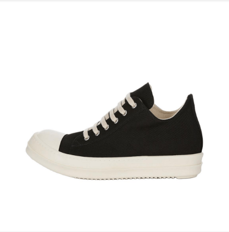 Rick Owens Drkshdw Rick Owens DRKSHDW SS22 Black Low Canvas Sneakers Size 35 Size US 4 / IT 34 - 6 Thumbnail