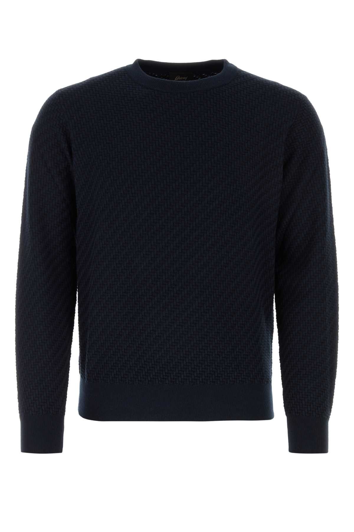 Brioni Midnight Blue Cotton Sweater Size US M / EU 48-50 / 2 - 1 Thumbnail