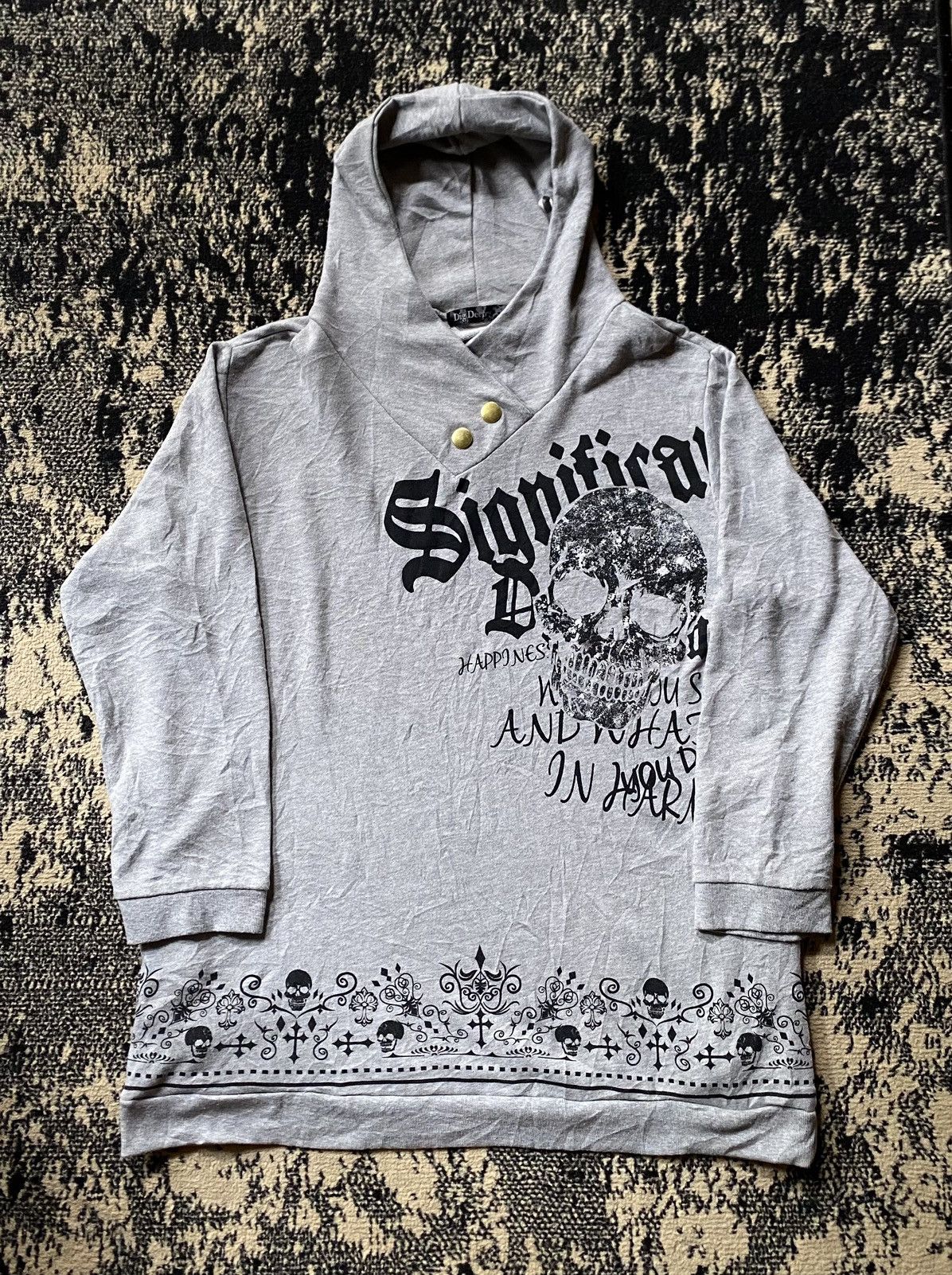 Hysteric Glamour × If Six Was Nine × Japanese Brand Vintage Japanes Dig Deep Skull Hoodie Size US XL / EU 56 / 4 - 1 Thumbnail