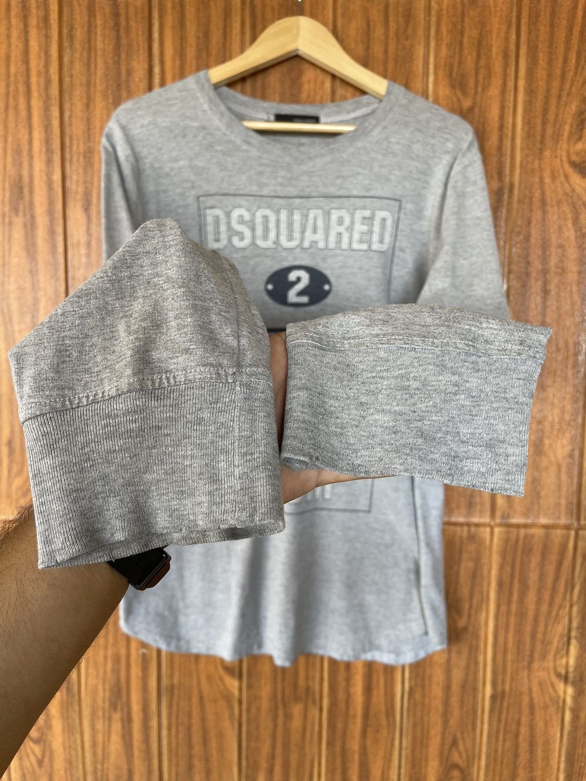 Designer × Dsquared2 × Vintage Vintage’y2k🔥DS QUARED2🔥Locker Room Distressed Longsleeve Tee Size US XL / EU 56 / 4 - 3 Thumbnail