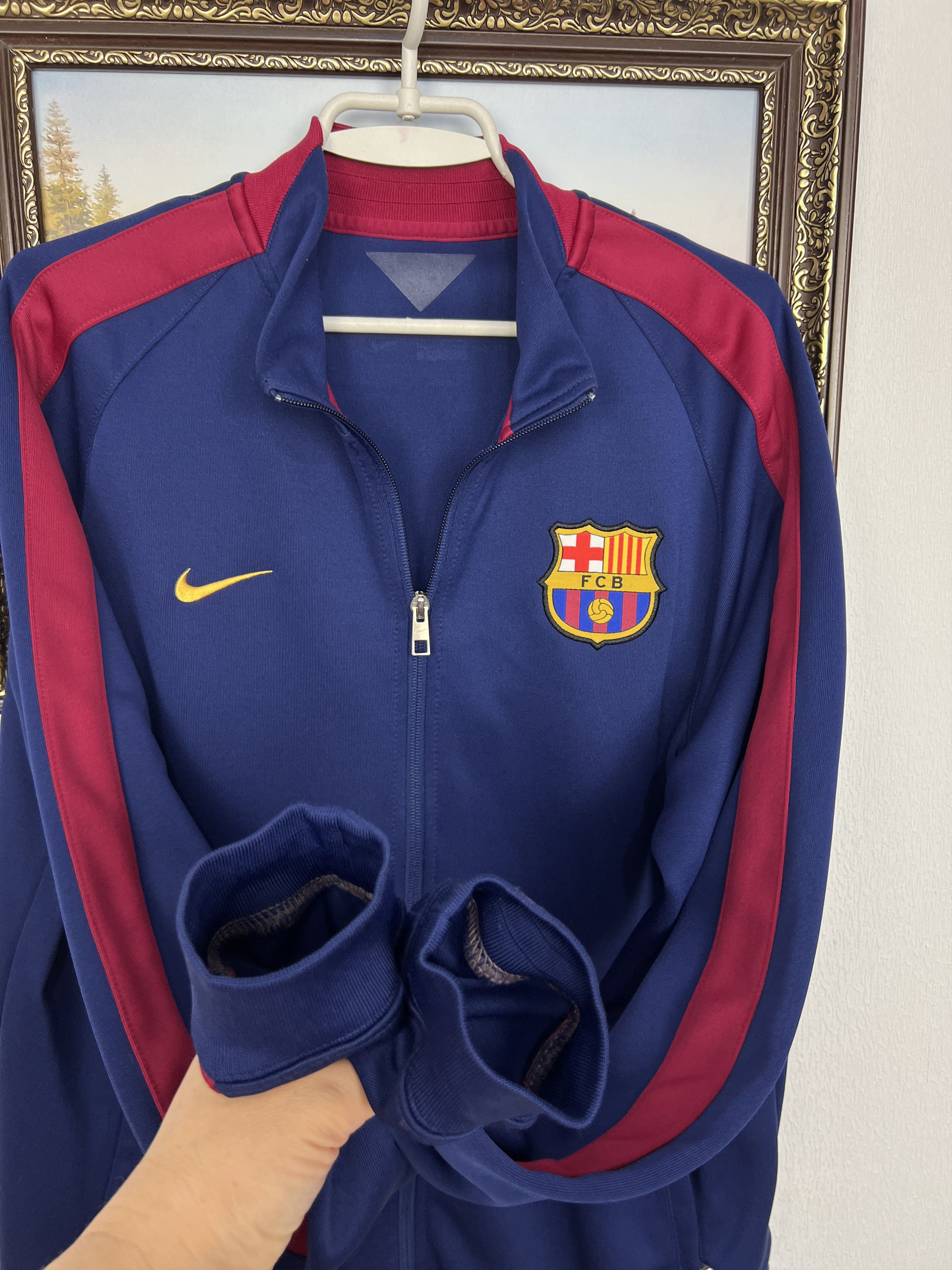 Nike Barcelona Football Jacket Soccer Track Top Rare Zip Hype Size US L / EU 52-54 / 3 - 6 Thumbnail
