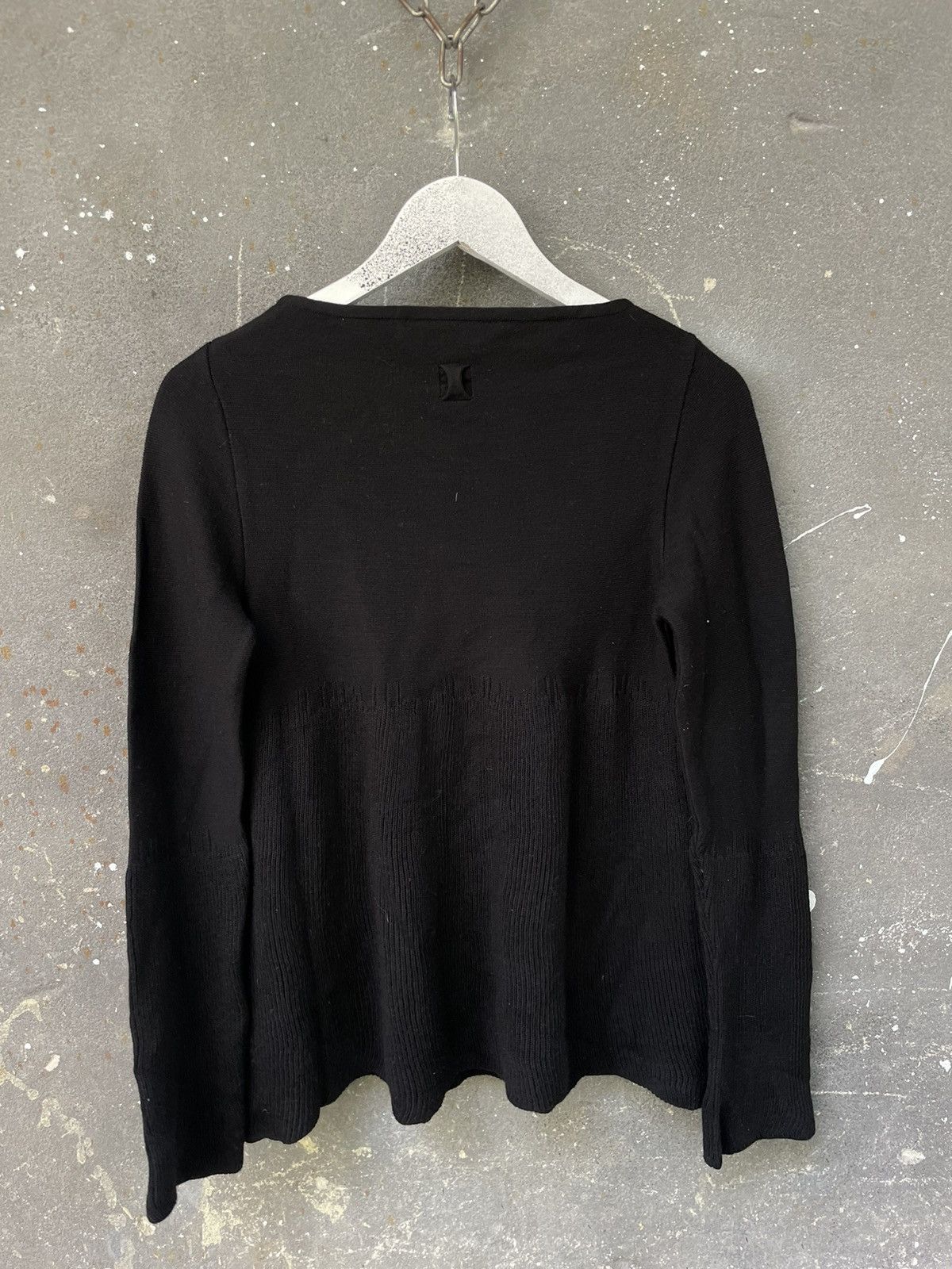hannes roether Hannes Roether Black Double Knit Sweater Avant Garde Rare Size S / US 4 / IT 40 - 6 Thumbnail
