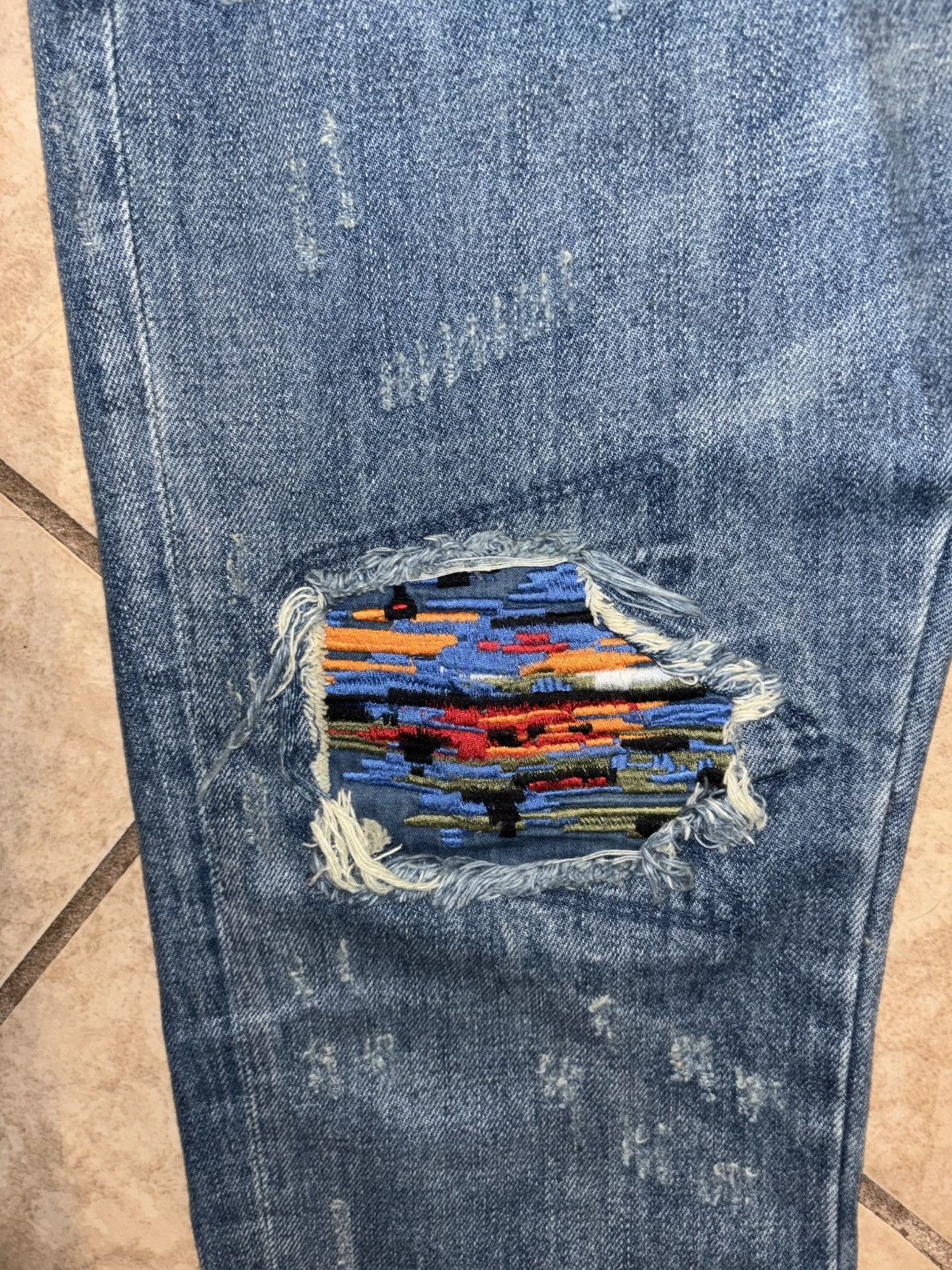 Billionaire Boys Club Billionaire Boys Club multi color Embroidered Jeans Size US 30 / EU 46 - 7 Thumbnail