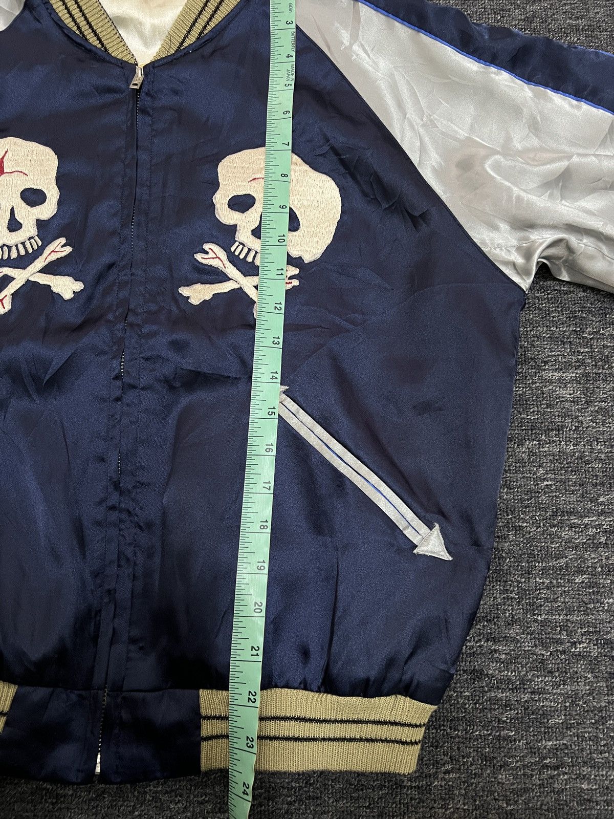 Tailor Toyo Toyo Enterprise Rain Skull Satin Reversible Sukajan Jacket Size US M / EU 48-50 / 2 - 20 Thumbnail