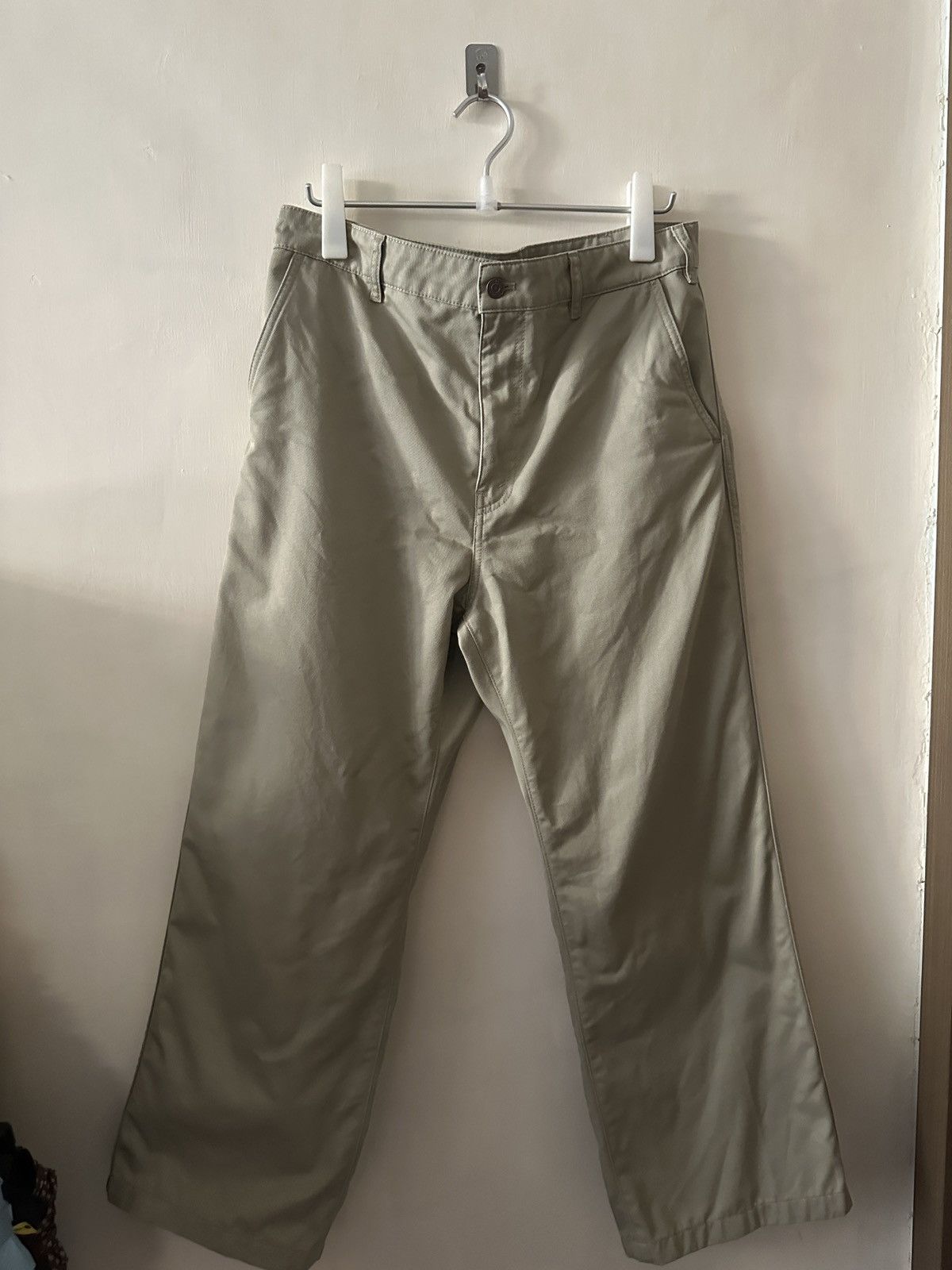 Celine Celine Pantaloni Pantalor raw wash beige twill pants Size US 32 / EU 48 - 1 Thumbnail