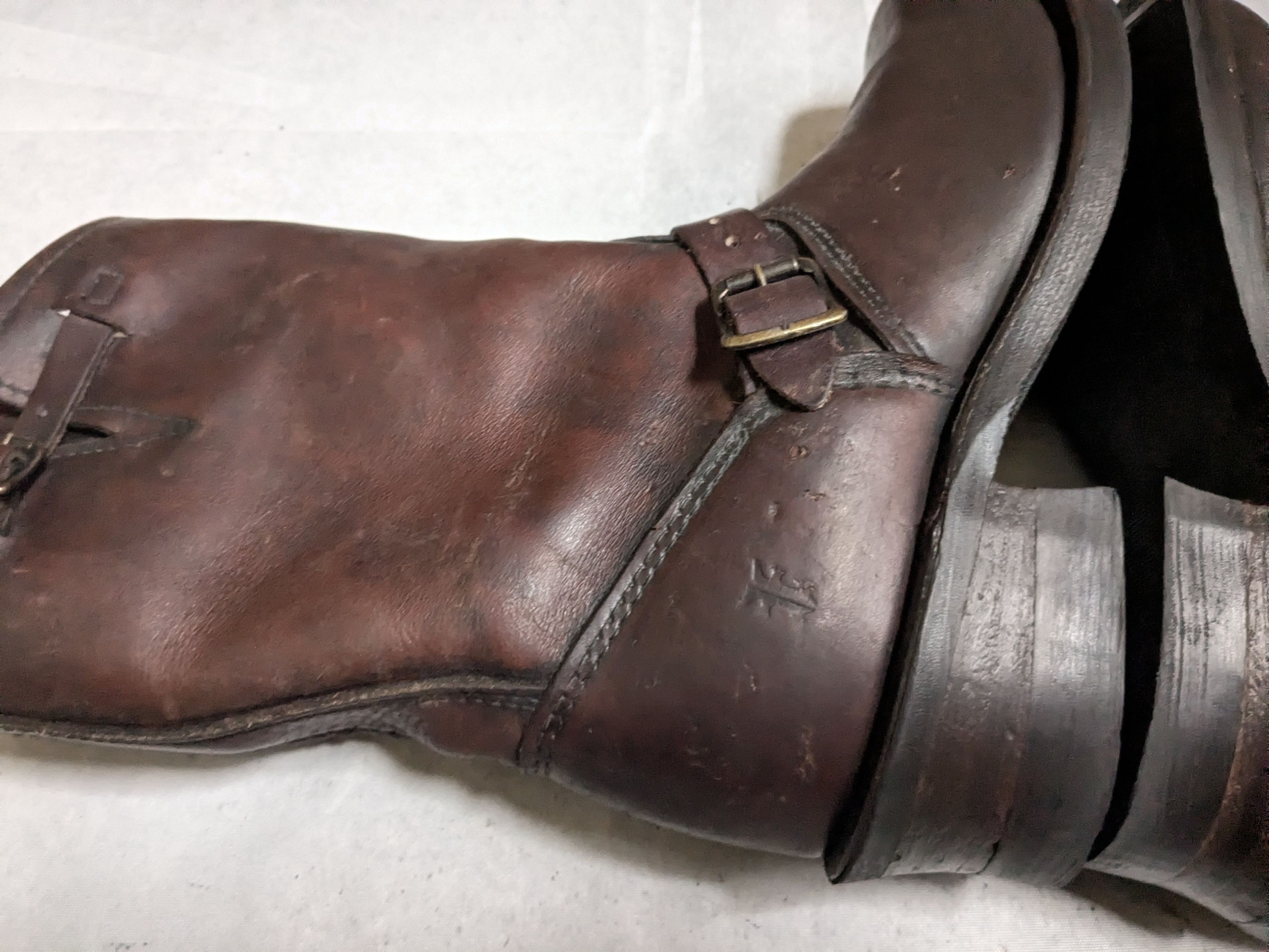 Frye Frye Engineer Boots Brown 8.5 M USA Leather Strap Buckle Size US 8.5 / EU 41-42 - 8 Thumbnail