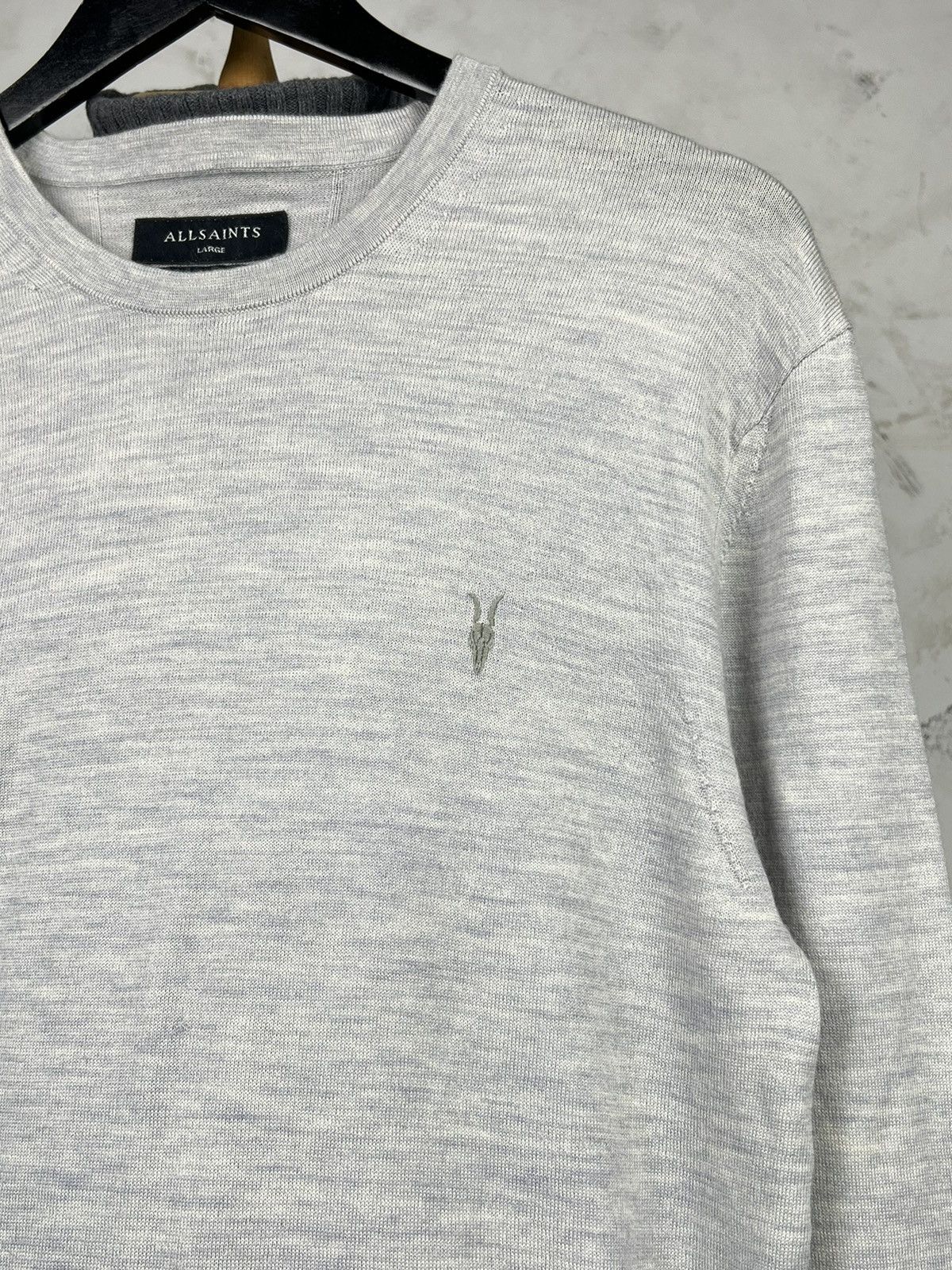 Allsaints AllSaints Merino Wool Crewneck Sweater Size M - L Size US L / EU 52-54 / 3 - 3 Thumbnail