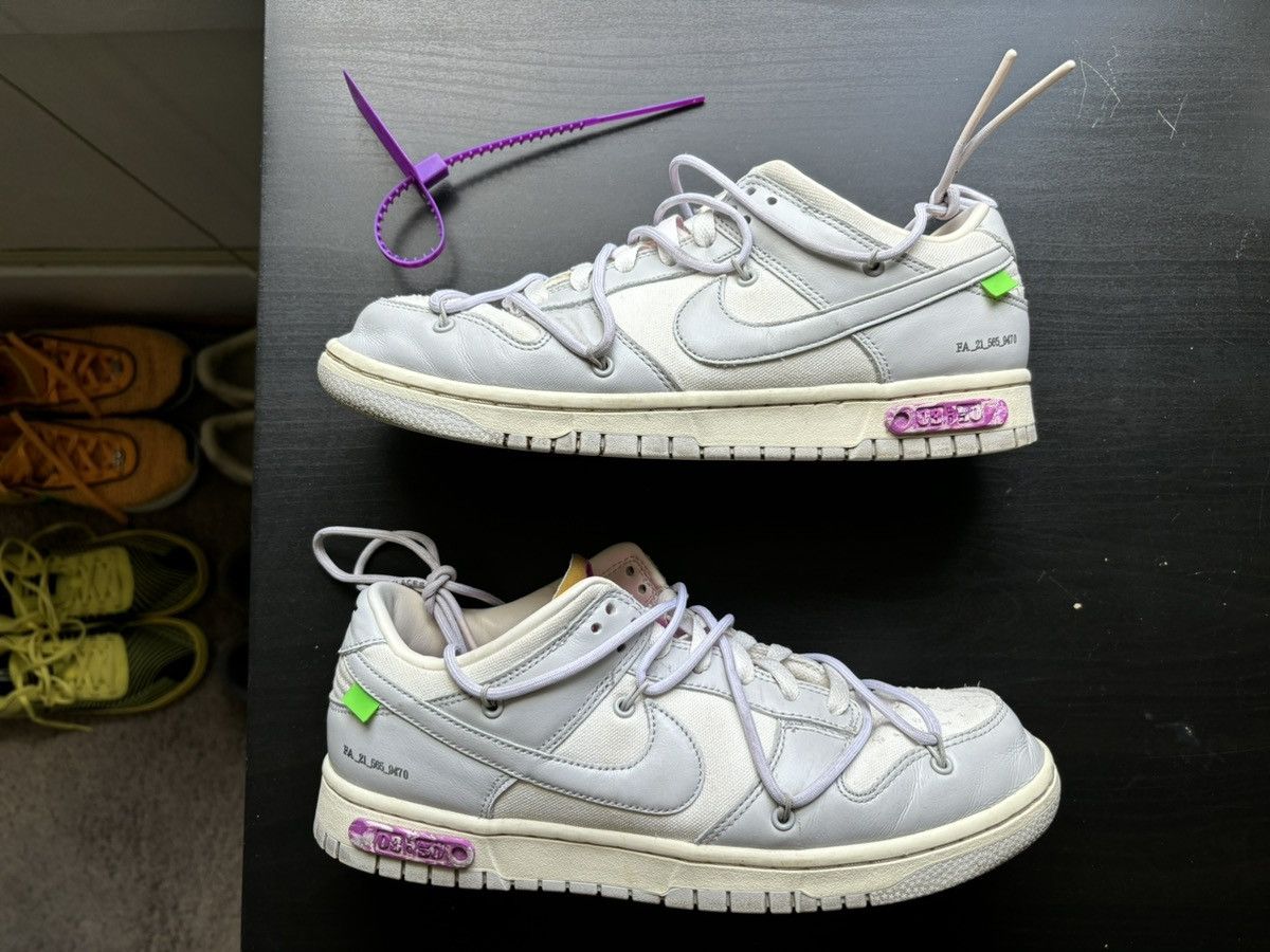 Nike Nike Dunk Low Off-White Lot 3/50 Size US 9 / EU 42 - 1 Thumbnail