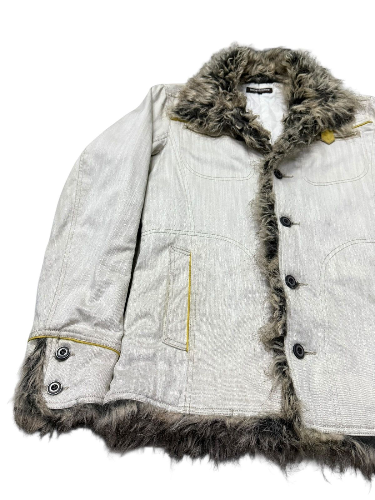 Japanese Brand Hideaways Nicole Fur Trimmed Rock Star Denim Jacket Size US S / EU 44-46 / 1 - 9 Thumbnail