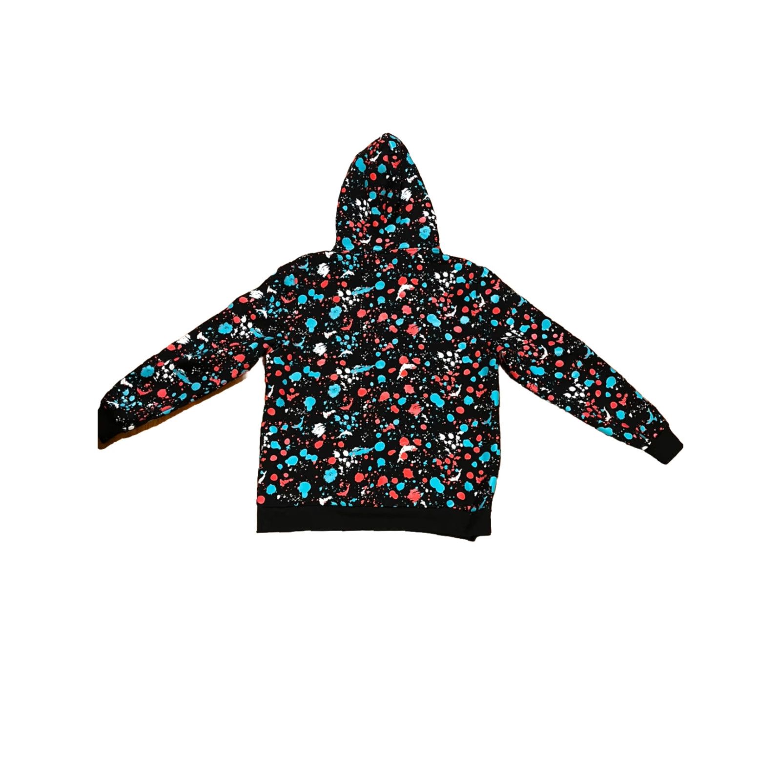 Pinko VINTAGE Pink Dolphin Splatter Hoodie XL Men Pullover Black Size US XL / EU 56 / 4 - 6 Thumbnail